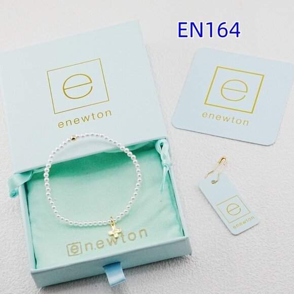 Enewton White Pearl Gold Cross Bracelet - Picture 5 of 5
